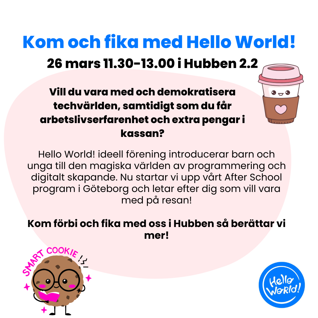 Kom och fika med Hello World!